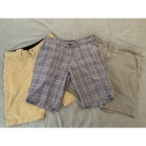 LOT OF 3 Surfer Chino Shorts O'Neill/Volcom/Quiksilver Men's 30" Waist Skater